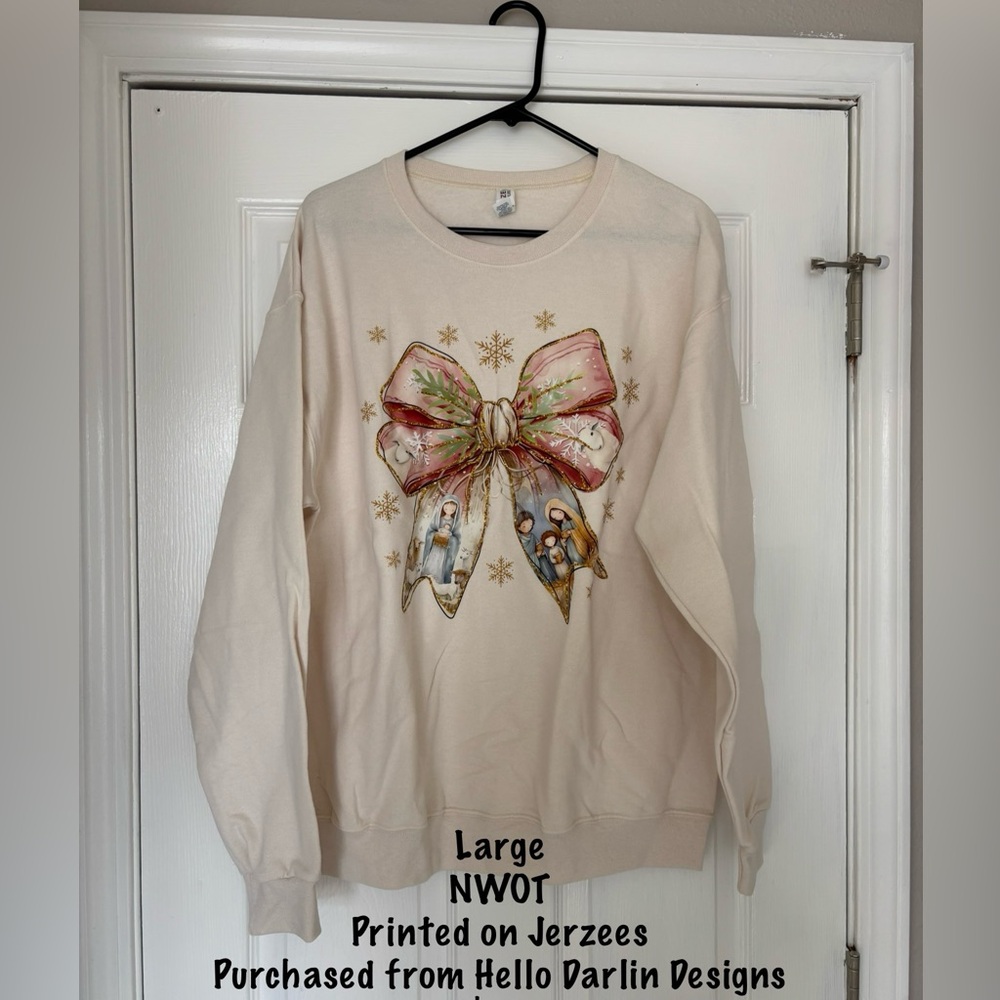 Nativity Bow Sweatshirt